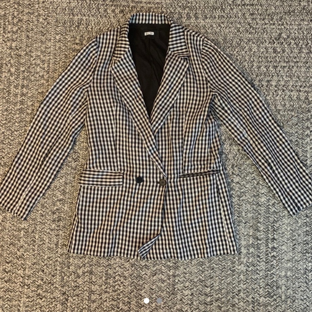 REFORMATION GINGHAM BLAZER NEVER WORN